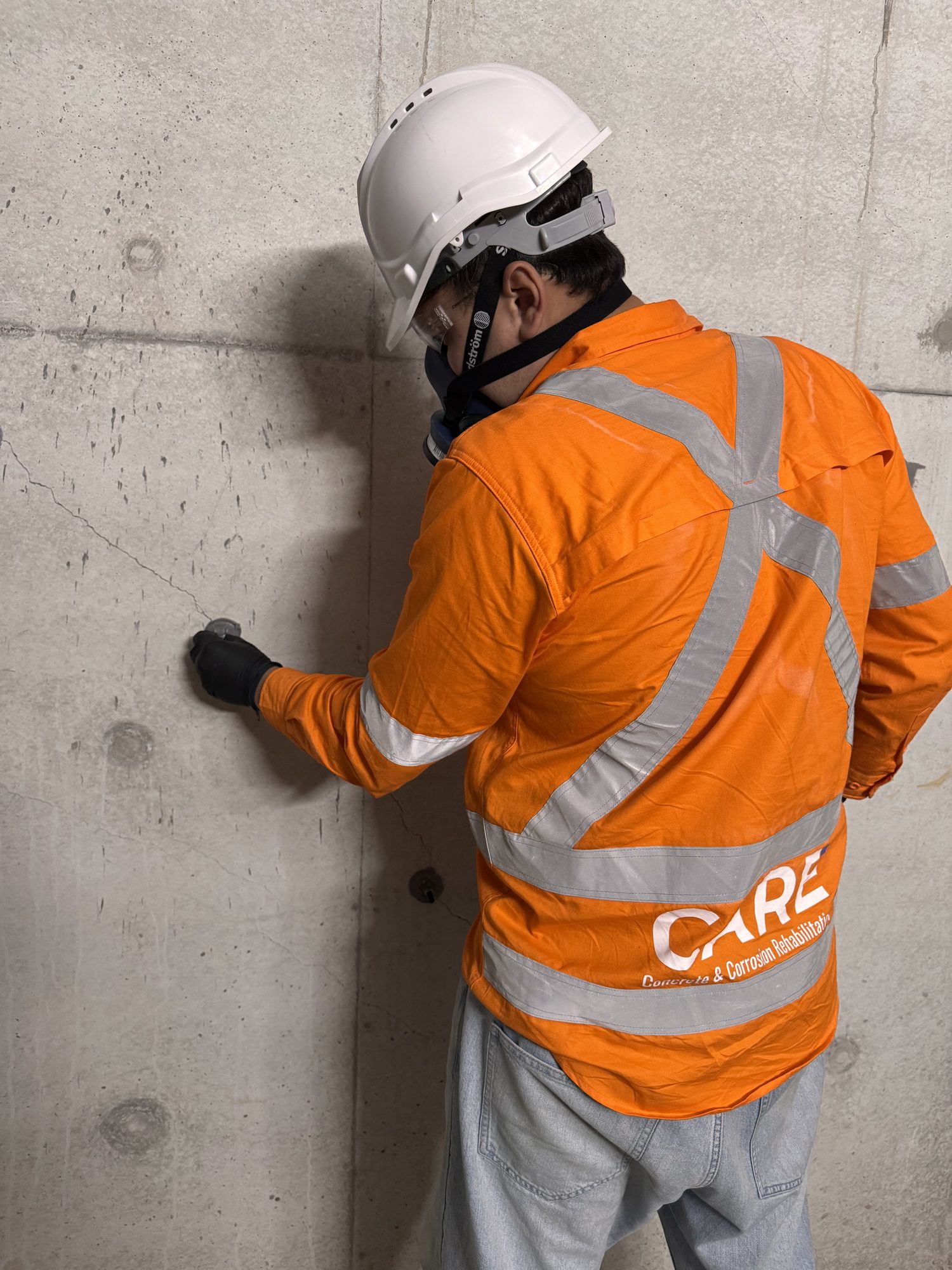 CARE crew preparing a concrete slab on a Sydney site